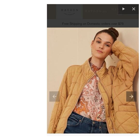 Hayden Los Angeles Quilted Oversize Jacket Coat Plus Size 1X Green Dolman Sleeve - Picture 9 of 11